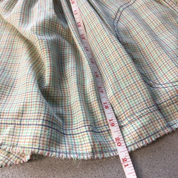 Free People Rainbow Picnic Plaid Oversized size XS - Picture 10 of 10